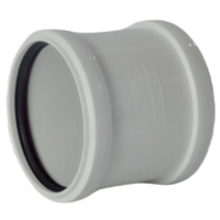 Муфта PP-MD насадная бесшумная светло-серая Дн 110 (DN100) б/нап в/к Ostendorf Skolan dB SKAM