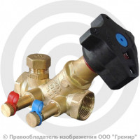 Клапан балансировочный ручной латунный муфтовый Ду-40 1/2 Ру-16 ВР (ВН) Kvs=20.81м3/ч с измерительными ниппелями STAD.BY-1 Цветлит