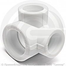 Крестовина PP-R двухплоскостная белая внутренняя пайка Дн 32-25 VALFEX