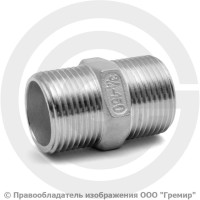 Ниппель нержавеющий AISI 316 НР (НАР) Ду-6 (1/8")