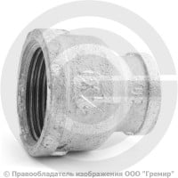 Муфта переходная чугунная оцинкованная ВР (ВН) Ду 25-15 (1"-1/2")