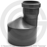 Переход PP-H эксцентрический серый Дн 40-32 б/нап в/к Ostendorf HT HTR