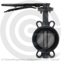 Затвор дисковый поворотный межфланцевый Ду-40 Ру-16 NBR с нержавеющим диском Benarmo