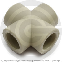 Крестовина PP-R серая Дн 25 Pro Aqua