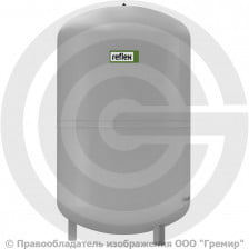 Бак расширительный мембранный для отопления 80 л 6 бар серый Reflex N