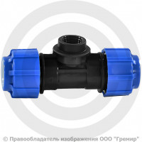 Тройник ПЭ компрессионный Дн 25-1/2"-25 ВР (ВН) ТПК-АКВА