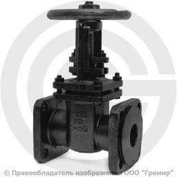 Задвижка чугунная фланцевая Ду-50 Ру-16 (Т<225&deg;С) 30ч6бр ЛМЗ