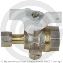 Кран трехходовой для манометра Ду-15 Ру-40 ВР-Накидная гайка G1/2"-G1/2" Aquasfera 1124