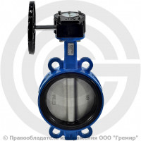 Затвор дисковый поворотный межфланцевый с редуктором Ду-400 Ру-10/16 EPDM с нержавеющим диском Benarmo EURO