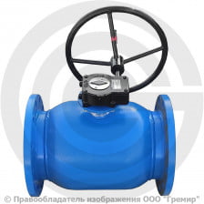 Кран стальной фланцевый ISO с редуктором Ду-250 Ру-16 L=530мм PR КШ.Р.Ф.З.