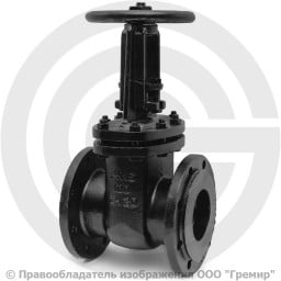 Задвижка чугунная фланцевая Ду-100 Ру-16 (Т<225&deg;С) 30ч6бр ЛМЗ