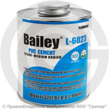Клей для труб ПВХ 946мл Bailey L-6023