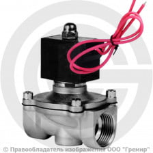 Клапан электромагнитный нержавеющий прямого действия открытый Ду-32 (1 1/4") Ру-10 ВР (ВН) 110AC NK-2W-320-32KB-110VAC