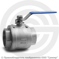 Кран нержавеющий AISI 304 (CF8) Ду-80 (3") Ру-25 ВР (ВН) муфтовый NK-BML80/4