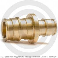 Муфта аксиальная латунная переходная для PE-X труб Дн 25-20 GX103 Giacomini