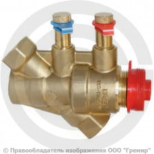 Клапан балансировочный автоматический латунный муфтовый Ду-40 Ру-25 ВР (ВН) Kvs=12.7м3/ч без ниппелей Dynamic Broen