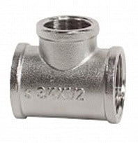 Тройник латунный переходной ВР (ВН) Ду 25-20-25 (1"-3/4"-1") никель SantechSystems