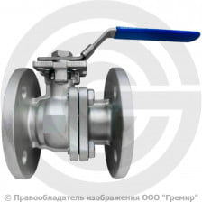 Кран нержавеющий AISI 316 (CF8M) фланцевый под привод Ду-250 Ру-16 L=450мм полнопроходной Benarmo