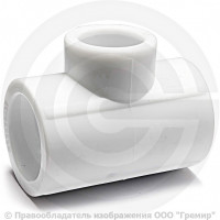 Тройник PP-R редукционный белый Дн 40-20-40 Pro Aqua