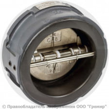 Клапан обратный двухстворчатый чугунный межфланцевый Ду-300 Ру-16 (Т<120°С) ств нерж ЗОД Ридан