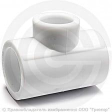Тройник PP-R редукционный белый Дн 40-32-40 Pro Aqua