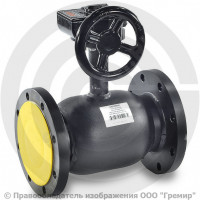 Кран стальной фланцевый с редуктором Ду-500 Ру-16 L=1149мм Broen Ballomax КШТ 61.103.500.Р.16