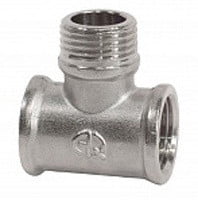 Тройник латунный ВР-НР-ВР (ВН-НАР-ВН) Ду-20 (3/4") никель SantechSystems