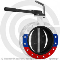 Затвор дисковый поворотный межфланцевый Ду-150 Ру-25 EPDM с чугунным диском АДЛ Гранвэл ЗПCС-FLN(W)-MRR-E