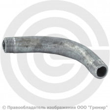 Отвод гнутый 48х3,5 (Ду-40) оцинкованный 90 градусов шовный резьба-резьба исп.1 из труб ГОСТ 3262 КАЗ