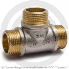 Тройник латунный НР (НАР) Ду-25 (1") никель Aquasfera