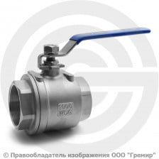 Кран нержавеющий AISI 316 (CF8M) Ду-50 (2") Ру-40 ВР (ВН) муфтовый NK-BML50/6