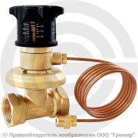 Клапан балансировочный автоматический латунный Ду-15 Ру-16 ВР (ВН) Kvs=1.16м3/ч без ниппелей Benarmo