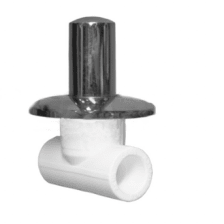 Клапан запорный (вентиль) PP-R белый хромированный Дн 25 Ру-25 внутренняя пайка VALFEX