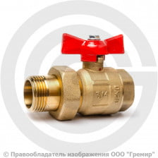 Кран латунный Ду-20 (3/4") Ру-16 ВР-"Американка" полнопроходной бабочка ГАЛЛОП Крепыш 332