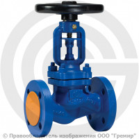 Клапан запорный стальной фланцевый Ду-40 Ру-40 (Т<400°С) сильфонный KV45 Гранвент