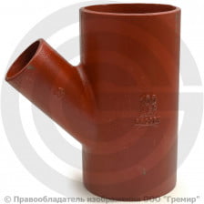 Тройник чугунный безраструбный SML Ду 150-125 45гр Китай