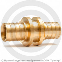 Муфта аксиальная бронзовая для PE-X труб Дн 16 RAUTITAN PLATINUM RX Rehau