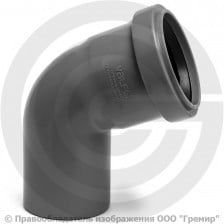 Отвод PP-H серый Дн 50 67,5гр б/нап в/к RTP (РосТурПласт)