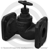 Клапан запорный чугунный фланцевый Ду-25 Ру-16 (Т<200°С) 15кч19п Китай
