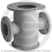 Подставка пожарная фланцевая односторонняя ППФО Ду-300 ВЧШГ с ЦПП цинк+AL ГОСТ ISO 2531-2012