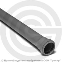Труба PP-H канализационная серая Дн 50х1,8 безнапорная L=0,15м в/к RTP (РосТурПласт)