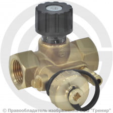 Клапан балансировочный ручной латунный муфтовый Ду-15 Ру-16 ВР (ВН) Kvs=1.6м3/ч с измерительными ниппелями EURO Aquasfera