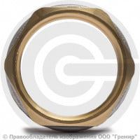 Контргайка латунная реборда ВР (ВН) Ду-20 (3/4") никель Aquasfera