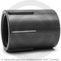 Муфта ПВХ серая под клеевое соединение Дн 32х1" Ру16 ВР напорная Aquaviva FTH032C