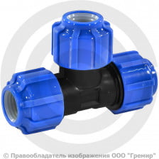 Тройник ПЭ компрессионный переходной Дн 32-25 ТПК-АКВА