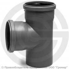 Тройник PP-H серый Дн 110-110 87гр б/нап в/к Ostendorf HT HTEA
