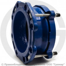 Муфта чугунная соединительная для ПЭ труб Ду-200 (Дн 225-225) Ру-16 L=138мм ПФРК-Е