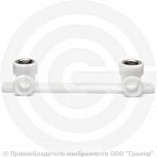 Угольник двойной PP-R комбинированный ВР (ВН) Дн 20-1/2" с креплением Pro Aqua
