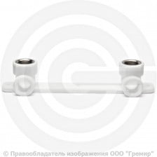 Угольник двойной PP-R комбинированный ВР (ВН) Дн 25-1/2" с креплением Pro Aqua