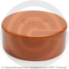 Крышка НПВХ (ПВХ) коричневая Дн 110 б/нап на гладкий конец трубы Ostendorf KGK